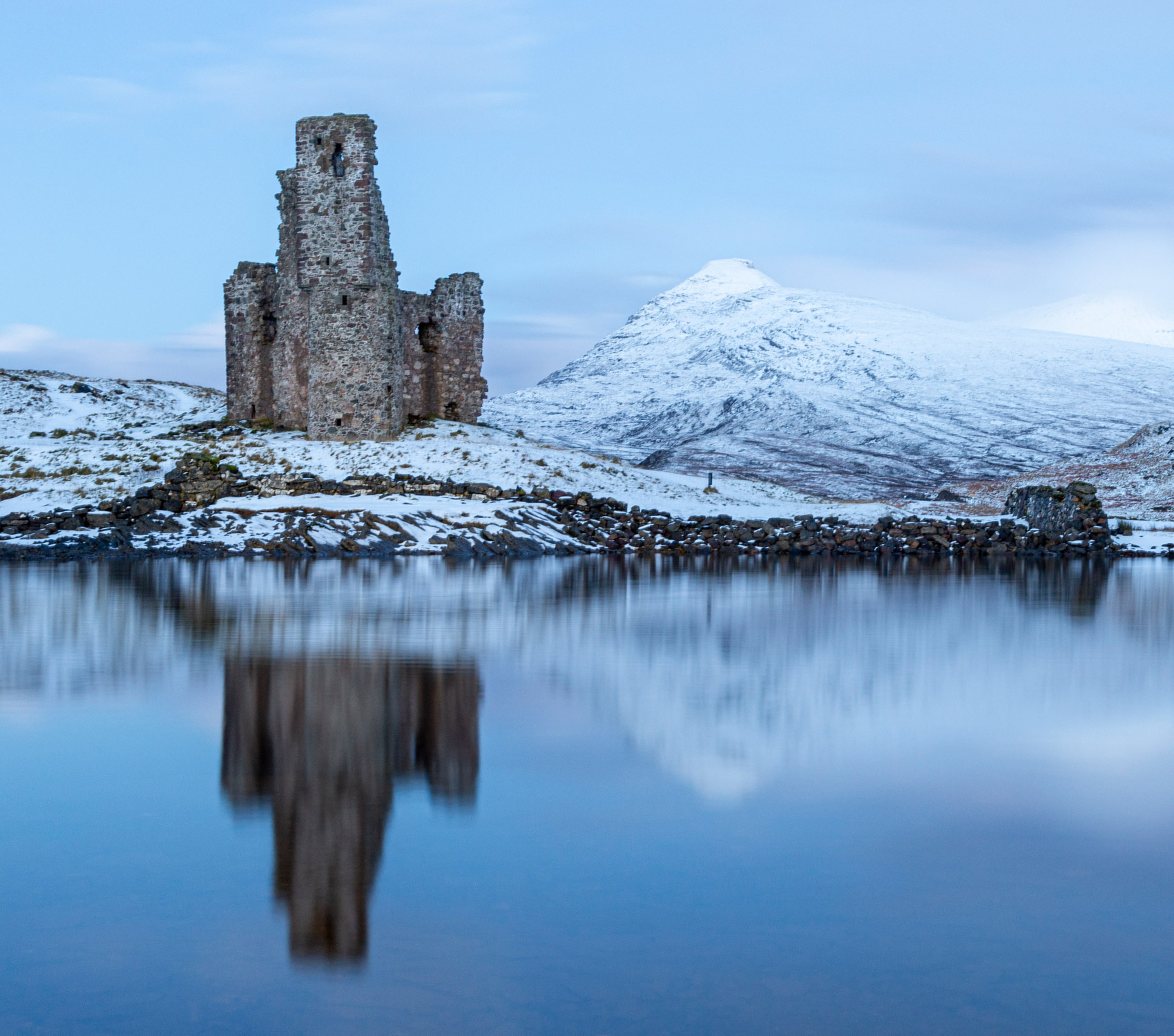 Winter Reflections at Ardvreck Castle